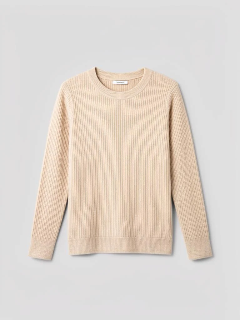 Ribbed Knit Long-Sleeve Jumper
