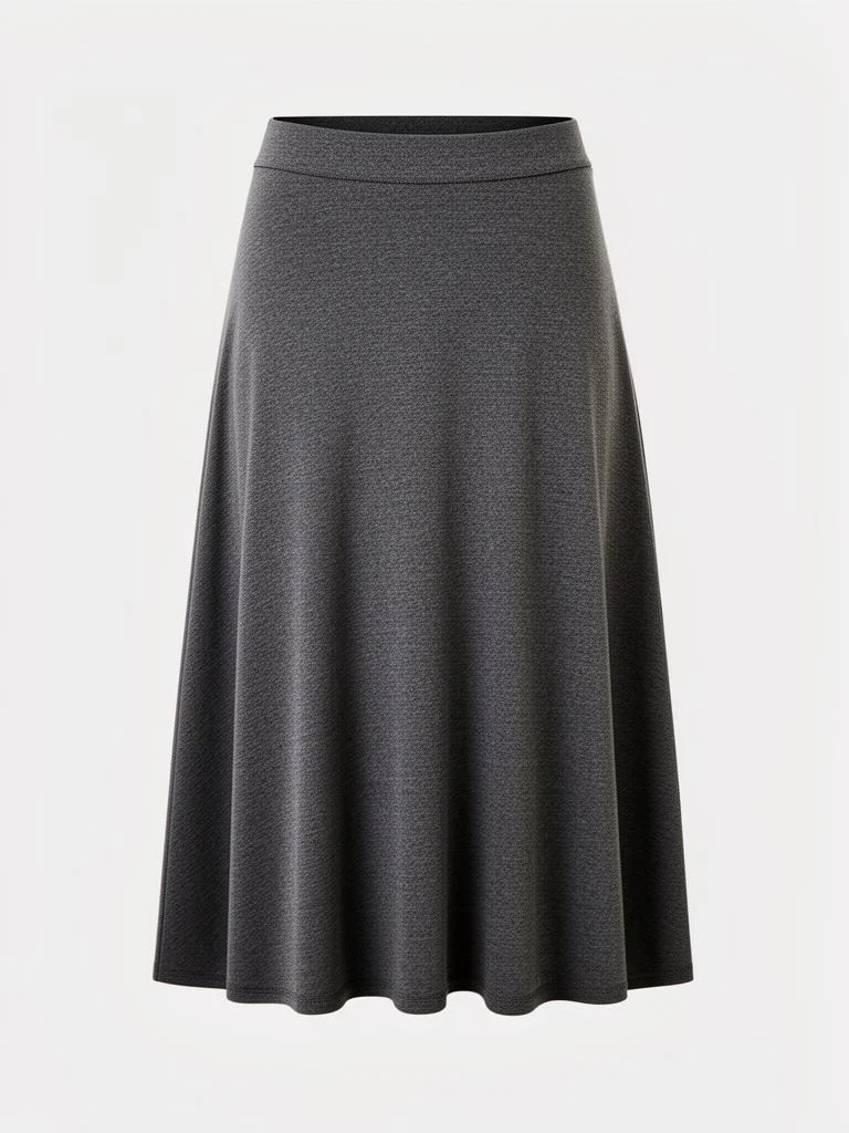 Soft Knit A-Line Midi Skirt — catalog packshot