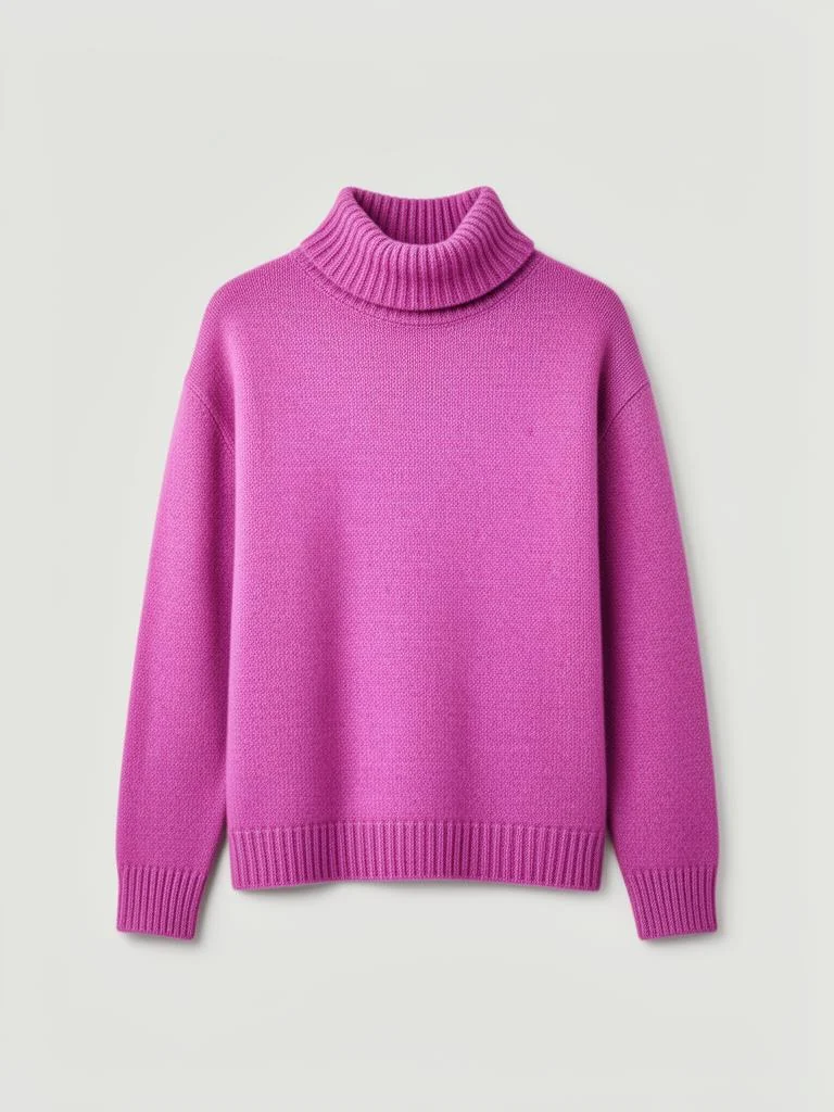 Wool Blend High Neck Sweater