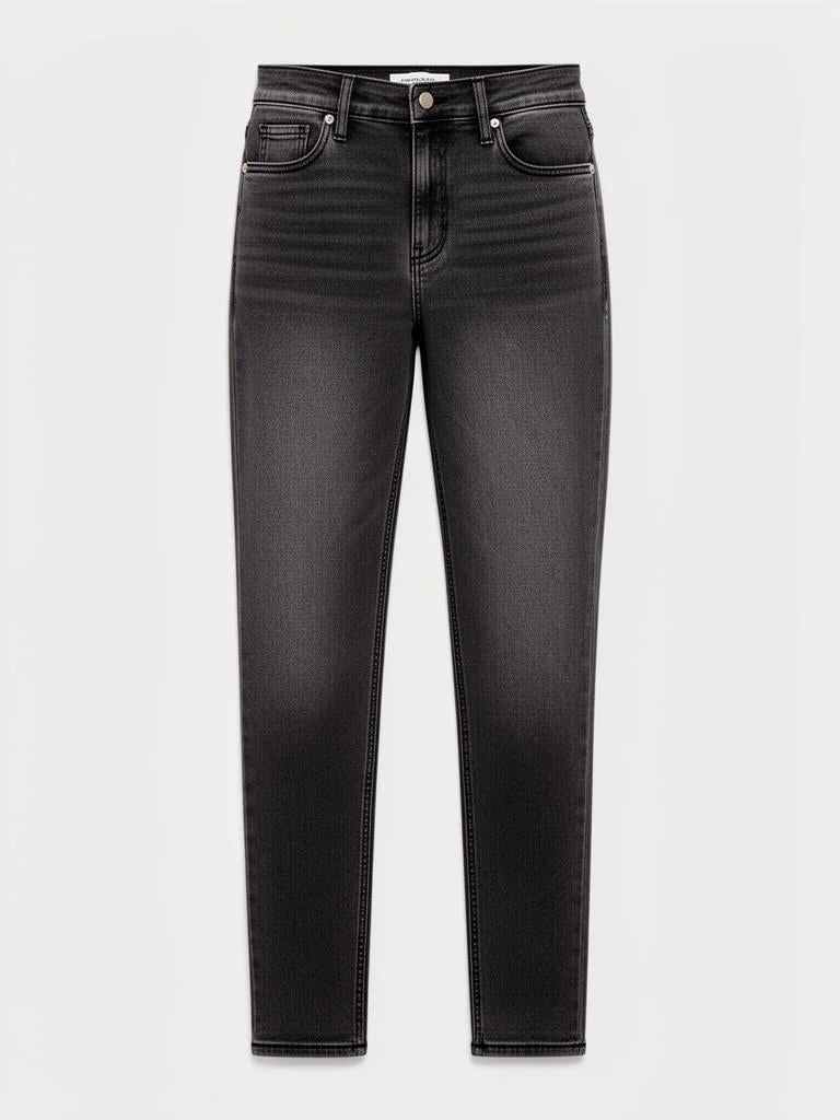 High-Rise Barrel-Fit Jeans