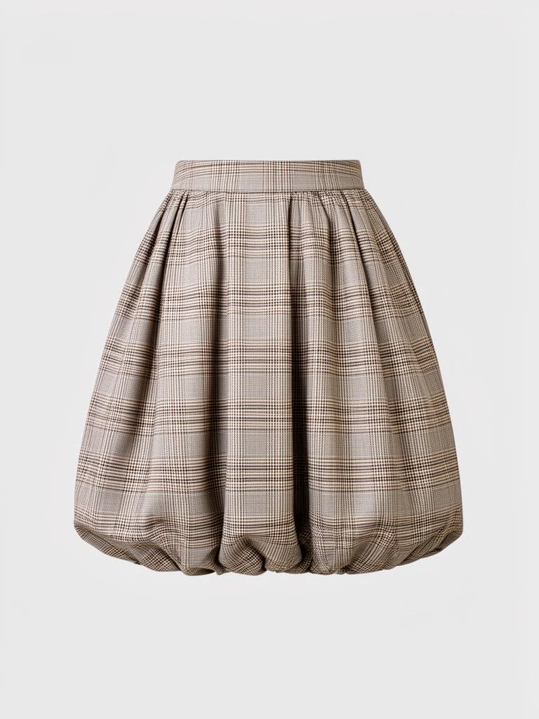 Atlas & Co Check Pattern Balloon Skirt