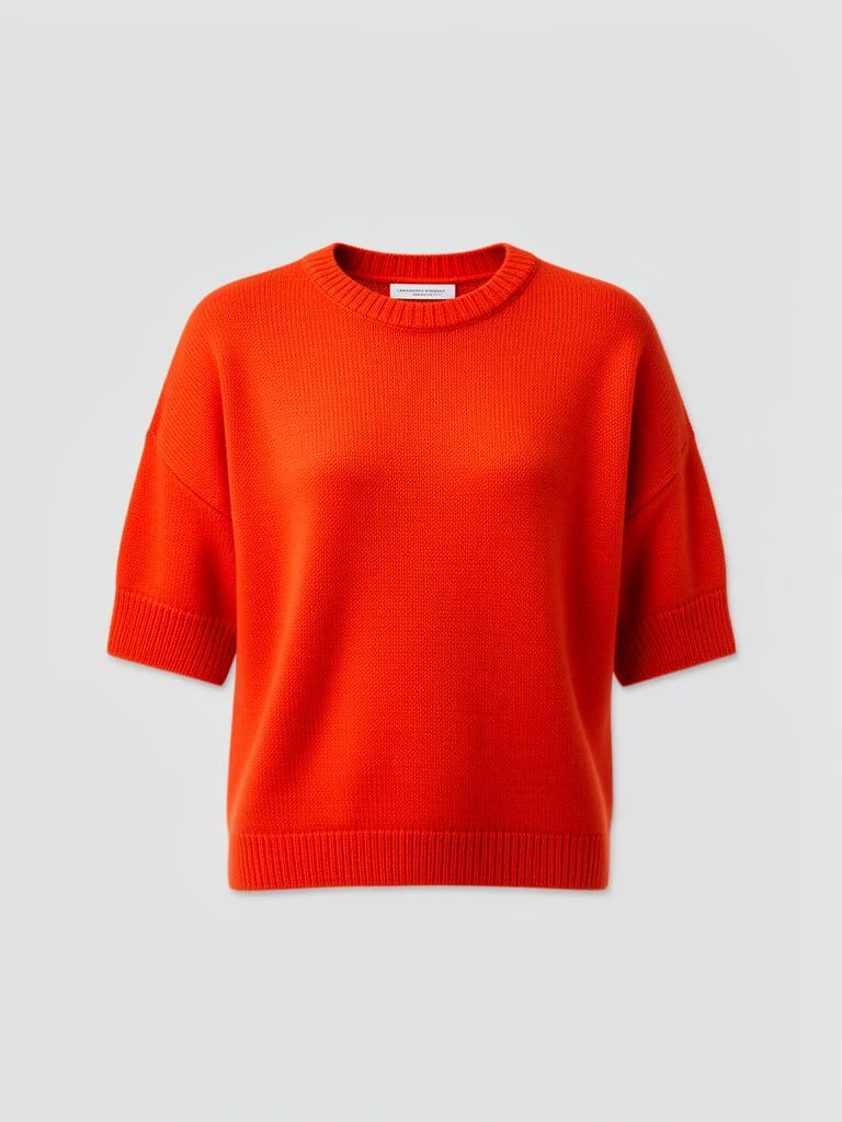Short Knit Cotton Jumper
