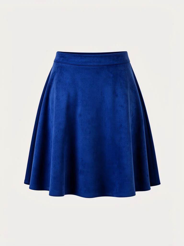 Lumen Studio Faux Suede Cape-Style Skirt