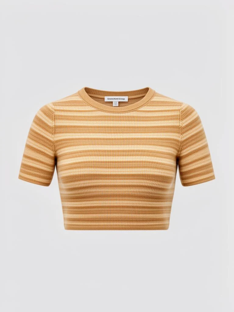 Mira & Stone Striped Knit Crop Top