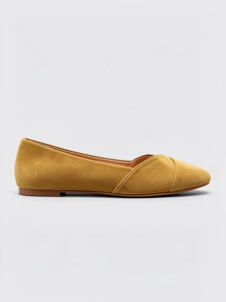 Lumen Studio Split Suede Flat Shoes